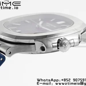 PATEK PHILIPPE Nautilus 5711/1A PPF 1:1 Best Edition Cadran albastru texturat pe curea de cauciuc albastru 324CS V5 - Super Clone Watch | 1:1 Best Version