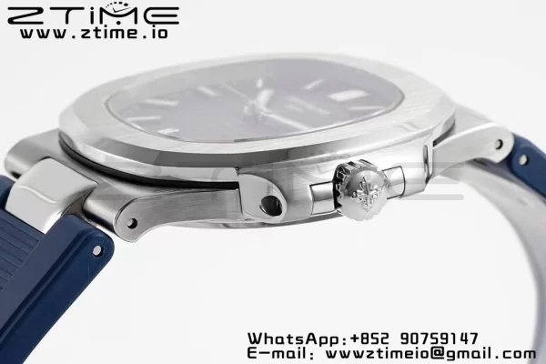 PATEK PHILIPPE Nautilus 5711/1A PPF 1:1 Best Edition Cadran albastru texturat pe curea de cauciuc albastru 324CS V5 - Super Clone Watch | 1:1 Best Version