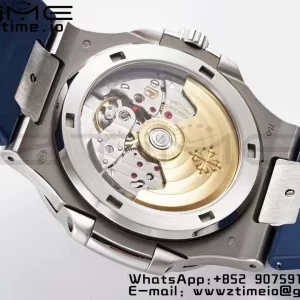 PATEK PHILIPPE Nautilus 5711/1A PPF 1:1 Best Edition Cadran albastru texturat pe curea de cauciuc albastru 324CS V5 - Super Clone Watch | 1:1 Best Version