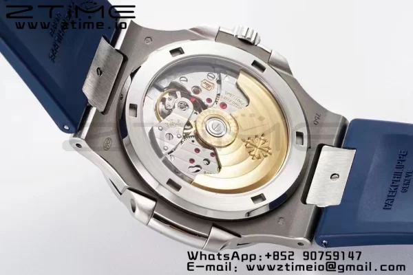 PATEK PHILIPPE Nautilus 5711/1A PPF 1:1 Best Edition Cadran albastru texturat pe curea de cauciuc albastru 324CS V5 - Super Clone Watch | 1:1 Best Version