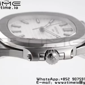 PATEK PHILIPPE Nautilus 5711 PPF 1:1 Best Edition White Textured Dial on Leather Strap 324CS V5 - Super Clone Watch | 1:1 Best Version