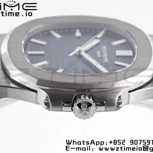PATEK PHILIPPE ノーチラス 5711 PPF 1:1 ベスト・エディション ブルー・テクスチャード・ダイヤル・レザーストラップ 324CS V5 - スーパークローン・ウォッチ｜1:1 ベスト・バージョン
