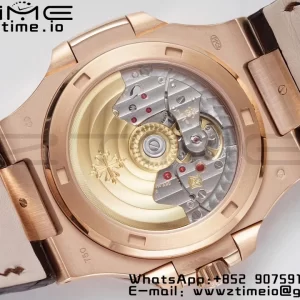 PATEK PHILIPPE Nautilus 5711/1R PPF 1-1ベストエディション ホワイトテクスチャードダイヤル ブラウンレザーストラップ 324CS V5 - スーパークローンウォッチ｜1:1ベストバージョン