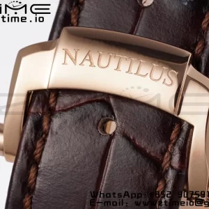PATEK PHILIPPE Nautilus 5711/1R PPF 1-1ベストエディション ホワイトテクスチャードダイヤル ブラウンレザーストラップ 324CS V5 - スーパークローンウォッチ｜1:1ベストバージョン
