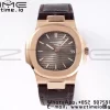 PATEK PHILIPPE Nautilus 5711/1R PPF 1-1 Mejor Edición Esfera gris texturizada con correa de piel marrón 324CS V5 - Super Clone Watch | 1:1 Mejor Versión