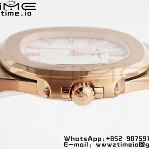 PATEK PHILIPPE ノーチラス 5711/1R PPF 1:1 ベスト・エディション RGブレスレット ホワイト・テクスチャード・ダイヤル 324CS V5 - スーパークローン・ウォッチ｜1:1 ベスト・バージョン
