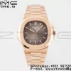 PATEK PHILIPPE Nautilus 5711/1R PPF 1:1 Best Edition Braunes strukturiertes Zifferblatt an RG Armband 324CS V5 - Super Clone Uhr | 1:1 Best Version