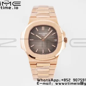 PATEK PHILIPPE Nautilus 5711/1R PPF 1:1 Best Edition Brown Textured Dial on RG Bracelet 324CS V5 - Super Clone Watch | 1:1 Best Version