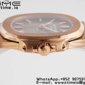 PATEK PHILIPPE Nautilus 5711/1R PPF 1:1 Best Edition Quadrante marrone testurizzato su bracciale RG 324CS V5 - Orologio super clone | 1:1 Best Version