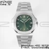 PATEK PHILIPPE Nautilus 5711/1A PPF 1:1ベスト・エディション グリーン・テクスチャード・ダイヤル・SSブレスレット 324CS V5 - スーパークローン・ウォッチ｜1:1ベスト・バージョン