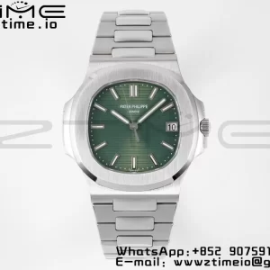 PATEK PHILIPPE Nautilus 5711/1A PPF 1:1 Best Edition Green Textured Dial on SS Bracelet 324CS V5 - Super Clone Watch | 1:1 Best Version
