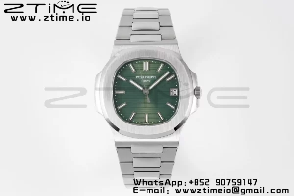 PATEK PHILIPPE Nautilus 5711/1A PPF 1:1 Best Edition Green Textured Dial on SS Bracelet 324CS V5 - Super Clone Watch | 1:1 Best Version