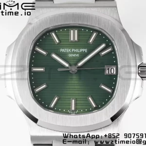 PATEK PHILIPPE Nautilus 5711/1A PPF 1:1 Best Edition Green Textured Dial on SS Bracelet 324CS V5 - Super Clone Watch | 1:1 Best Version
