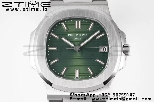 PATEK PHILIPPE Nautilus 5711/1A PPF 1:1 Best Edition Green Textured Dial on SS Bracelet 324CS V5 - Super Clone Watch | 1:1 Best Version