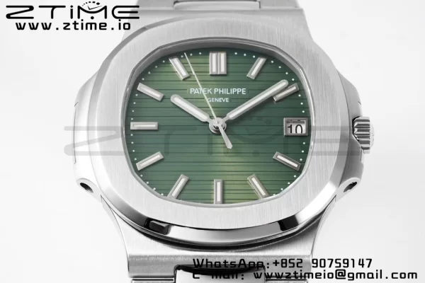 PATEK PHILIPPE Nautilus 5711/1A PPF 1:1 Best Edition Green Textured Dial on SS Bracelet 324CS V5 - Super Clone Watch | 1:1 Best Version