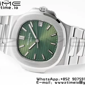 PATEK PHILIPPE Nautilus 5711/1A PPF 1:1 Best Edition Green Textured Dial on SS Bracelet 324CS V5 - Super Clone Watch | 1:1 Best Version