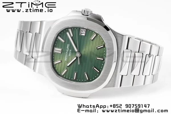 PATEK PHILIPPE Nautilus 5711/1A PPF 1:1 Best Edition Green Textured Dial on SS Bracelet 324CS V5 - Super Clone Watch | 1:1 Best Version