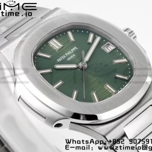 PATEK PHILIPPE Nautilus 5711/1A PPF 1:1 Best Edition Green Textured Dial on SS Bracelet 324CS V5 - Super Clone Watch | 1:1 Best Version