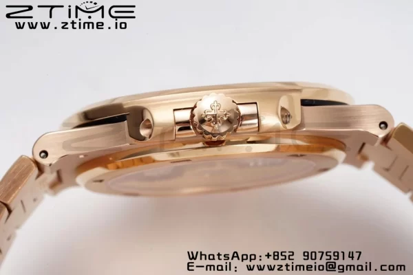 PATEK PHILIPPE Nautilus 5711 RG PPF 1:1 Best Edition White Dial Diamonds Bezel on RG Bracelet 324CS  V5 - Super Clone Watch | 1:1 Best Version
