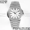 PATEK PHILIPPE Nautilus 5711/1A PPF 1:1 Best Edition ホワイトダイアル ダイヤモンドベゼル SSブレスレット 324CS V5 - スーパークローンウォッチ｜1:1ベストバージョン