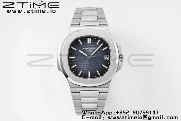 PATEK PHILIPPE ノーチラス 5711/1A PPF 1:1 ベスト・エディション ブルー・テクスチャード・ダイヤル・SSブレスレット 324CS V4 - スーパークローン・ウォッチ｜1:1 ベスト・バージョン