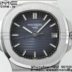 PATEK PHILIPPE ノーチラス 5711/1A PPF 1:1 ベスト・エディション ブルー・テクスチャード・ダイヤル・SSブレスレット 324CS V4 - スーパークローン・ウォッチ｜1:1 ベスト・バージョン