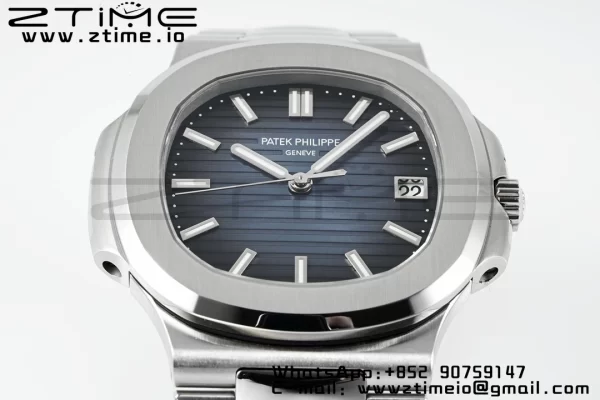PATEK PHILIPPE ノーチラス 5711/1A PPF 1:1 ベスト・エディション ブルー・テクスチャード・ダイヤル・SSブレスレット 324CS V4 - スーパークローン・ウォッチ｜1:1 ベスト・バージョン