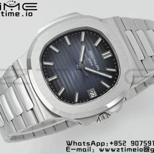 PATEK PHILIPPE ノーチラス 5711/1A PPF 1:1 ベスト・エディション ブルー・テクスチャード・ダイヤル・SSブレスレット 324CS V4 - スーパークローン・ウォッチ｜1:1 ベスト・バージョン
