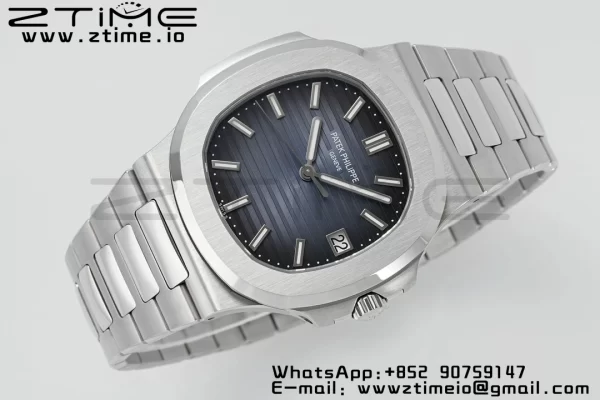 PATEK PHILIPPE ノーチラス 5711/1A PPF 1:1 ベスト・エディション ブルー・テクスチャード・ダイヤル・SSブレスレット 324CS V4 - スーパークローン・ウォッチ｜1:1 ベスト・バージョン
