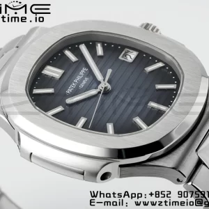 PATEK PHILIPPE ノーチラス 5711/1A PPF 1:1 ベスト・エディション ブルー・テクスチャード・ダイヤル・SSブレスレット 324CS V4 - スーパークローン・ウォッチ｜1:1 ベスト・バージョン