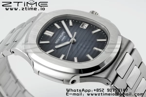 PATEK PHILIPPE ノーチラス 5711/1A PPF 1:1 ベスト・エディション ブルー・テクスチャード・ダイヤル・SSブレスレット 324CS V4 - スーパークローン・ウォッチ｜1:1 ベスト・バージョン