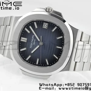 PATEK PHILIPPE ノーチラス 5711/1A PPF 1:1 ベスト・エディション ブルー・テクスチャード・ダイヤル・SSブレスレット 324CS V4 - スーパークローン・ウォッチ｜1:1 ベスト・バージョン