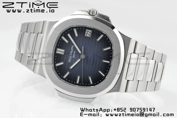 PATEK PHILIPPE ノーチラス 5711/1A PPF 1:1 ベスト・エディション ブルー・テクスチャード・ダイヤル・SSブレスレット 324CS V4 - スーパークローン・ウォッチ｜1:1 ベスト・バージョン