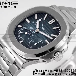 PATEK PHILIPPE Nautilus 5712 SS PPF 1:1 Best Edition Blue Dial on SS Bracelet A240 Super Clone V2 - Super Clone Watch | 1:1 Best Version