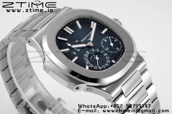 PATEK PHILIPPE Nautilus 5712 SS PPF 1:1 Best Edition Blue Dial on SS Bracelet A240 Super Clone V2 - Super Clone Watch | 1:1 Best Version