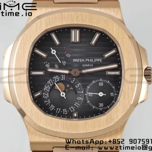 PATEK PHILIPPE Nautilus 5712 RG PPF 1:1 Best Edition Brown Dial on RG Bracelet A240 Super Clone V2 - Super Clone Watch | 1:1 Best Version