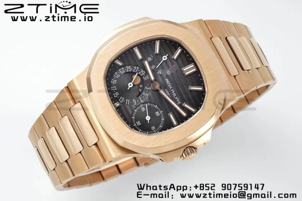 PATEK PHILIPPE Nautilus 5712 RG PPF 1:1 Best Edition Brown Dial on RG Bracelet A240 Super Clone V2 - Super Clone Watch | 1:1 Best Version