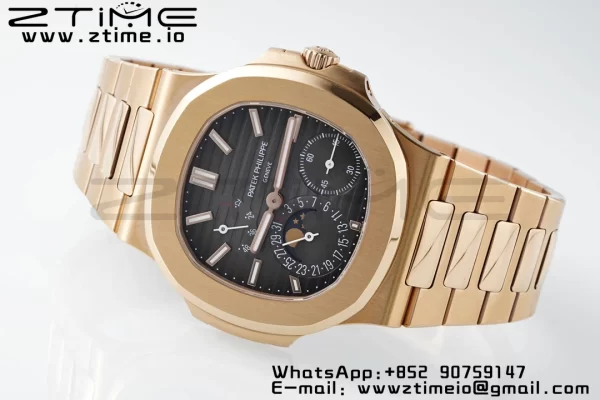 PATEK PHILIPPE Nautilus 5712 RG PPF 1:1 Best Edition Brown Dial on RG Bracelet A240 Super Clone V2 - Super Clone Watch | 1:1 Best Version
