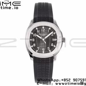 PATEK PHILIPPE Aquanaut 5165A 40mm SS ZF 1:1 Best Edition Black Dial on Black Rubber Strap 324CS - Super Clone Watch | 1:1 Best Version