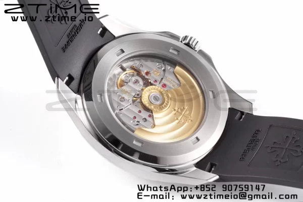 PATEK PHILIPPE Aquanaut 5165A 40mm SS ZF 1:1 Best Edition Cadran negru pe curea de cauciuc negru 324CS - Super Clone Watch | 1:1 Best Version