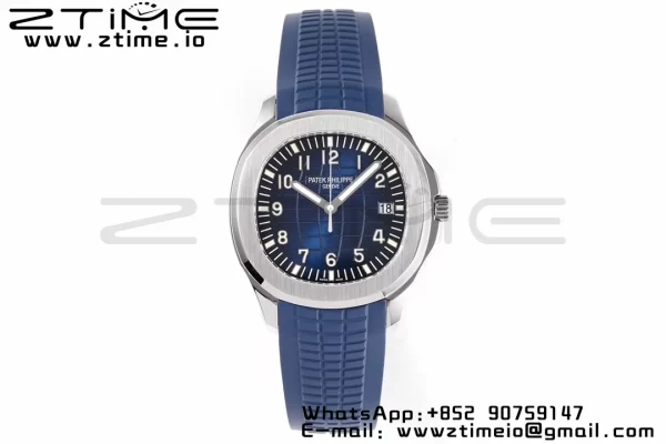 PATEK PHILIPPE Aquanaut 5168G 42mm SS ZF 1:1 Best Edition Blue Dial on Blue Rubber Strap 324CS - Super Clone Watch | 1:1 Best Version
