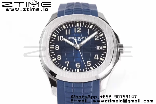 PATEK PHILIPPE Aquanaut 5168G 42mm SS ZF 1:1 Best Edition Blue Dial on Blue Rubber Strap 324CS - Super Clone Watch | 1:1 Best Version