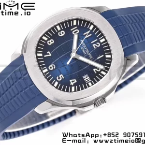 PATEK PHILIPPE Aquanaut 5168G 42mm SS ZF 1:1 Best Edition Blue Dial on Blue Rubber Strap 324CS - Super Clone Watch | 1:1 Best Version