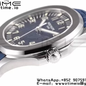 PATEK PHILIPPE Aquanaut 5168G 42mm SS ZF 1:1 Best Edition Blue Dial on Blue Rubber Strap 324CS - Super Clone Watch | 1:1 Best Version