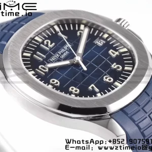 PATEK PHILIPPE Aquanaut 5168G 42mm SS ZF 1:1 Best Edition Blue Dial on Blue Rubber Strap 324CS - Super Clone Watch | 1:1 Best Version