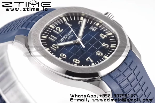 PATEK PHILIPPE Aquanaut 5168G 42mm SS ZF 1:1 Best Edition Blue Dial on Blue Rubber Strap 324CS - Super Clone Watch | 1:1 Best Version