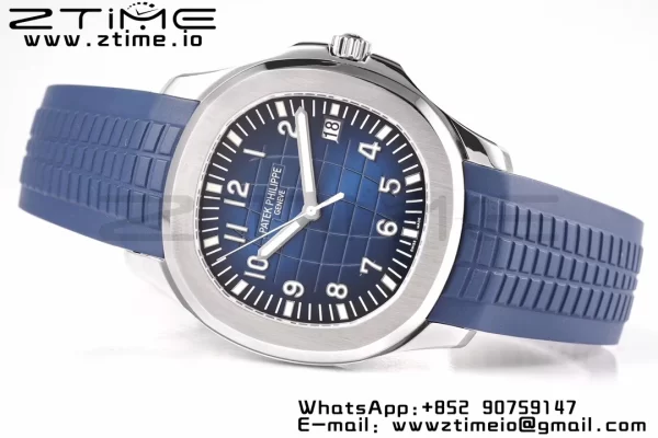 PATEK PHILIPPE Aquanaut 5168G 42mm SS ZF 1:1 Best Edition Blue Dial on Blue Rubber Strap 324CS - Super Clone Watch | 1:1 Best Version