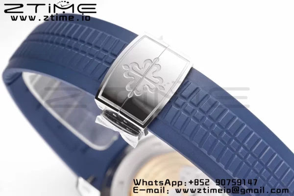 PATEK PHILIPPE Aquanaut 5168G 42mm SS ZF 1:1 Best Edition Blue Dial on Blue Rubber Strap 324CS - Super Clone Watch | 1:1 Best Version
