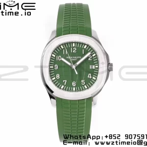PATEK PHILIPPE Aquanaut 5168G 42mm SS ZF 1:1 Best Edition Green Dial on Green Rubber Strap 324CS - Super Clone Watch | 1:1 Best Version