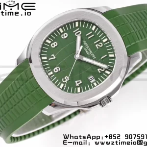 PATEK PHILIPPE Aquanaut 5168G 42mm SS ZF 1:1 Best Edition Green Dial on Green Rubber Strap 324CS - Super Clone Watch | 1:1 Best Version